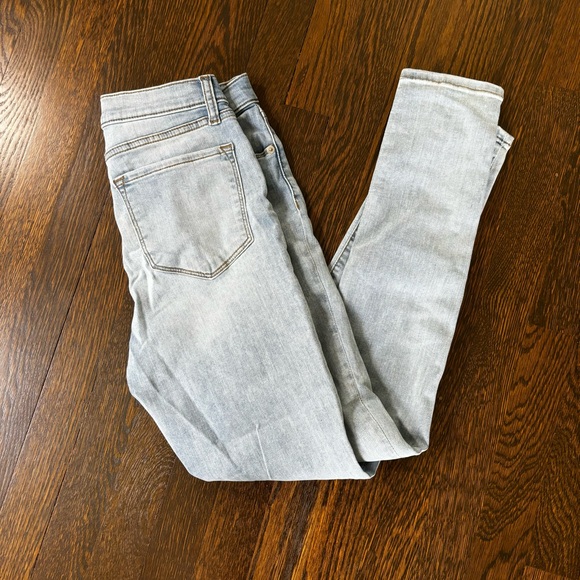 Banana Republic Jeans Womens 27 4 Petite Blue High Rise Skinny Button Fly Denim - Picture 1 of 8